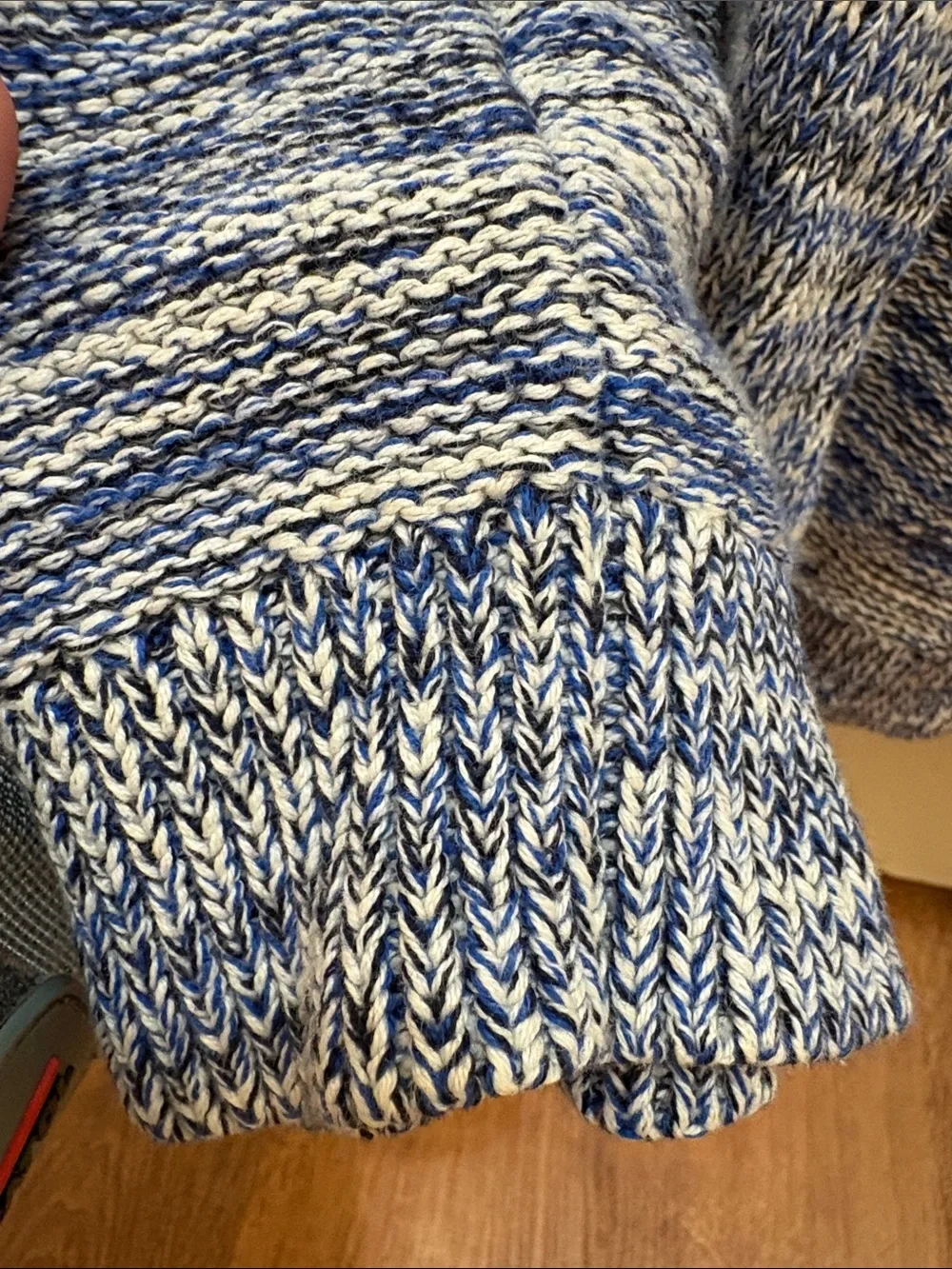 GAP Blue Marled Scoopneck Knit Sweater Size Medium